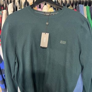 New with Tags Hugo Boss XL Dark Green Cashmere Sweater